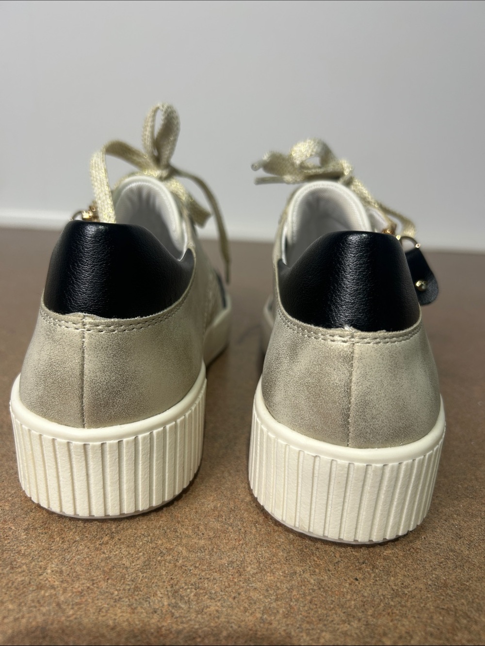 Remonte Platform Sneakers Cream Black Side Zip Comfort Shoes Women’s - Picture 4 of 7